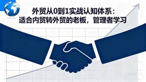 外贸从0到1实战认知体系：适合内贸转外贸的老板，管理者学习-网创资源站