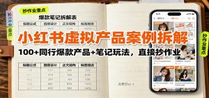 小红书虚拟产品案例拆解：100+同行爆款产品+笔记玩法，直接抄作业-网创资源站