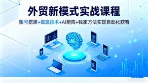 外贸新模式实战课程，账号搭建+截流技术+AI矩阵+独家方法实现自动化获客-网创资源站