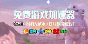游戏加速器项目4.0_最新打法思路(爱玩游戏也能边玩边被动收益)-网创资源站
