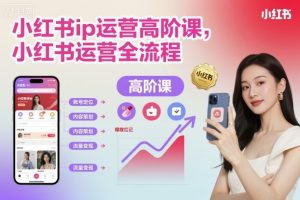 小红书ip运营高阶课，小红书运营全流程-网创资源站