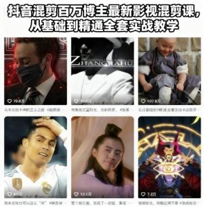 抖音混剪百万博主最新影视混剪课，从基础到精通全套实战教学(更新)-网创资源站