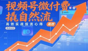 视频号微付费撬自然流，高效实战投流心得-网创资源站