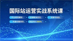 国际站运营实战系统课，平台规则解析、店铺精准定位、关键词选品，构建完整体系询盘增长300%-网创资源站