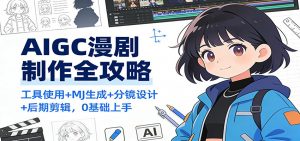 AIGC漫剧制作全攻略：工具使用+MJ生成+分镜设计+后期剪辑，0基础上手-网创资源站
