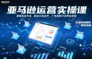 亚马逊运营实操课，覆盖选品方法、新品口诀必学、广告最新打法等全流程，打造跨境爆款店铺-网创资源站