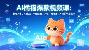 AI橘猫爆款视频课：创意脚本，AI生成，平台适配，从零开始打造千万播放萌宠账号-网创资源站