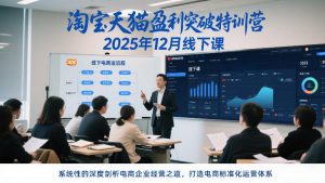淘宝天猫盈利突破特训营25年12月线下课，系统性的深度剖析电商企业经营之道，打造电商标准化运营体系-网创资源站