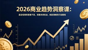 2026商业趋势洞察课：超全视角和密集干货，洞察未来机会，制定清晰的行动路线-网创资源站