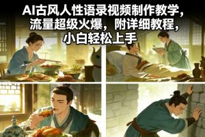 AI古风人性语录视频制作教学，流量超级火爆，附详细教程，小白轻松上手-网创资源站