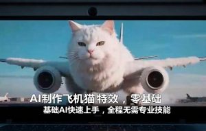 AI制作飞机猫特效，零基础AI快速上手，全程无需专业技能-网创资源站