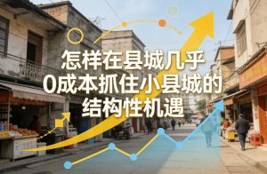 付费文章：怎样在县城几乎0成本抓住小县城的结构性机遇-网创资源站