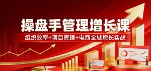 操盘手管理增长课：组织效率+项目管理+电商全域增长实战-网创资源站
