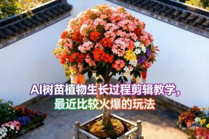 AI树苗植物生长过程剪辑教学，最近比较火爆的玩法-网创资源站