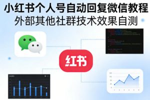 小红书个人号自动回复微信教程，外部其他社群技术，效果自测-网创资源站