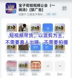 宝子哥头部团队短视频带货，以混剪为主，不需要真人出镜，不需要拍摄【更新26年3月】-网创资源站