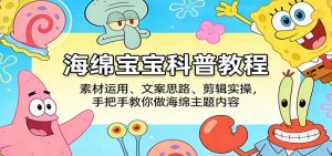 海绵宝宝科普教程：素材运用、文案思路、剪辑实操，手把手教你做海绵主题内容-网创资源站