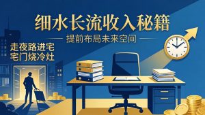 某付费文章：细水长流收入秘籍：走夜路进宅门烧冷灶，提前布局未来空间-网创资源站