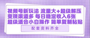 视频号新玩法：ai飞行视频玩法，每日稳定入账5张左右【配套齐全】-网创资源站