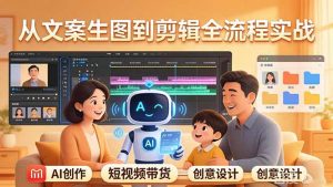 原创 AI 剧情短视频带货：AI+家庭剧情+带货广告，从文案生图到剪辑全流程实战-网创资源站