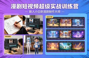 漫剧短视频超级实战训练营，新人小白到漫剧制作大师-网创资源站