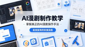 AI漫剧制作教学，带你掌握真正的AI漫剧操作手法，直接复用的实操流程-网创资源站