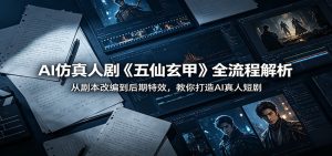 AI仿真人剧《五仙玄甲》全流程解析：从剧本改编到后期特效，教你打造AI真人短剧-网创资源站