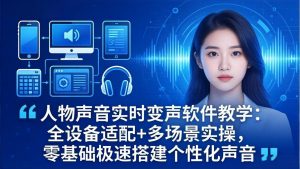 人物声音实时变声软件教学：全设备适配+多场景实操，零基础极速搭建个性化声音-网创资源站