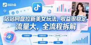B站网盘拉新美女玩法，收益很稳定，流量大，全流程拆解-网创资源站