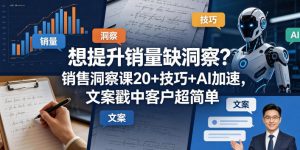 想提升销量缺洞察?销售洞察课20+技巧+AI加速,文案戳中客户超简单【原创双语字幕】-网创资源站