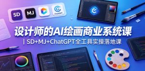设计师的AI绘画商业系统课|SD+MJ+ChatGPT全工具实操落地课-网创资源站