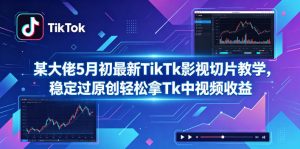 某大佬5月初最新TikTk影视切片教学,稳定过原创轻松拿Tk中视频收益-网创资源站