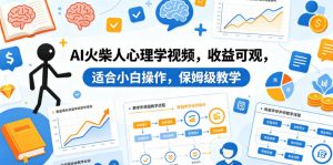 AI火柴人心理学视频,收益可观,适合小白操作,保姆级教学-网创资源站