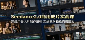 Seedance2.0商用成片实战课:深挖广告大片制作逻辑,实操教学轻松商用落地-网创资源站