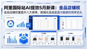 阿里国际站AI提效5月新课:金品店铺权重提升八大榜单,数据化选品复盘与橱窗利用率优化-网创资源站