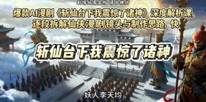 爆款AI漫剧《斩仙台下我震惊了诸神》深度解析课,逐段拆解仙侠漫剧镜头与制作思路,快速复刻爆款创作模式-网创资源站
