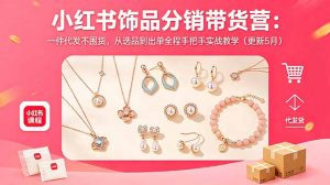 小红书饰品分销带货营:一件代发不囤货,从选品到出单全程手把手实战教学(更新5月-网创资源站