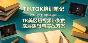 视界跨境TIKTOK4月17培训笔记,在规则变化中持续盈利,TK美区短视频带货的底层逻辑与实战方案【文档】-网创资源站