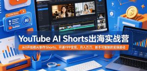 YouTube AI Shorts出海实战营,从0开始教AI制作Shorts,开通YPP变现,月入万刀,新手可复制的实操路径-网创资源站