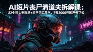 AI短片《丧尸清道夫》拆解课:82个镜头电影感+原子朋克美学,7天3000元国产天花板-网创资源站