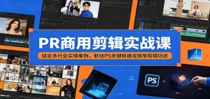 PR商用剪辑实战课：结合多行业实操案例，联动PS关键帧速成接单剪辑功底-网创资源站