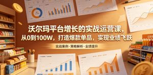 沃尔玛平台增长的实战运营课，从0到100W，打造爆款单品，实现业绩飞跃-网创资源站
