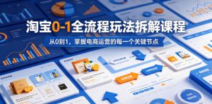 淘宝0-1全流程玩法拆解课程，从0到1，掌握电商运营的每一个关键节点-网创资源站