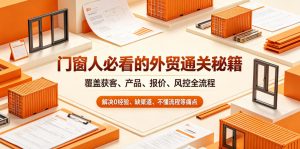 门窗人必看的外贸通关秘籍,块覆盖获客、产品、报价、风控全流程,解决0经验、缺渠道、不懂流程等痛点-网创资源站