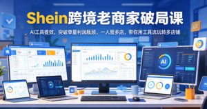 Shein跨境老商家破局课，AI工具提效，突破单量利润瓶颈，一人管多店，带你用工具流玩转多店铺-网创资源站