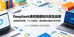 DeepSeek高效搭建知识库实战课，全渠道内容采集，个人十倍成长・团队提效，AI赋能工作学习-网创资源站