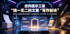 逆向提示工程教您突破AI常规限制,写出独具魅力独一无二的文案,引人注目的写作秘诀【原创双语字幕】-网创资源站