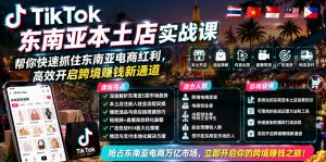 TikTok东南亚本土店实战课,帮你快速抓住东南亚电商红利,高效开启跨境賺钱新通道-网创资源站