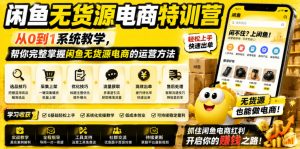 闲鱼无货源电商特训营，从0到1系统教学，帮你完整掌握闲鱼无货源电商的运营方法-网创资源站