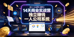 AI×一人公司(OPC)14天商业实战营,用AI帮你搭建一个属于你自己的、能独立賺钱的一人公司系统-网创资源站